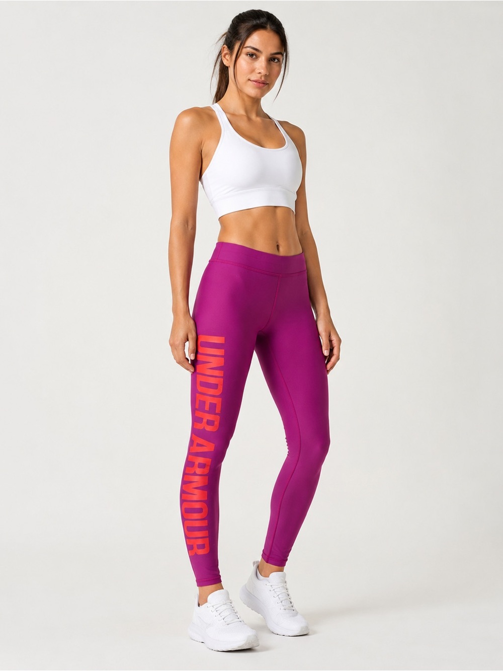 Under Armour HeatGear Compression Leggings Women’s Medium Pink Magenta Athletic